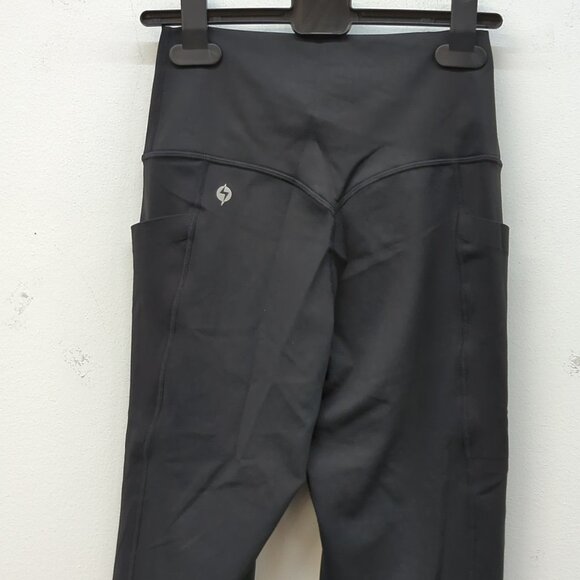 Popflex Crisscross Hourglass High Waisted Squat Proof Legging Small 25" Black - Picture 5 of 7